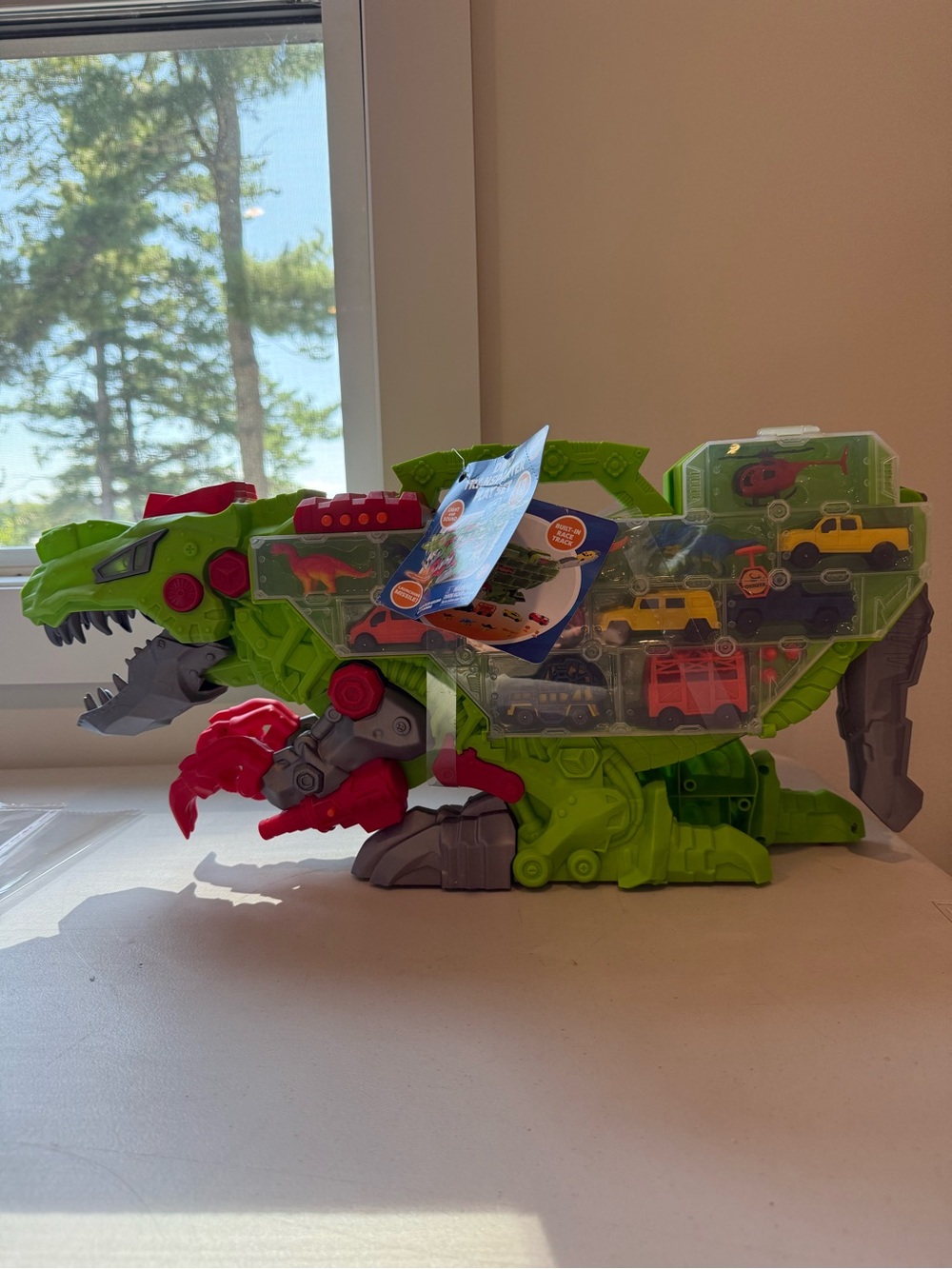 CVS Dino Transporter Playset Lights & Sound with 18 Pieces & Race Track NEW